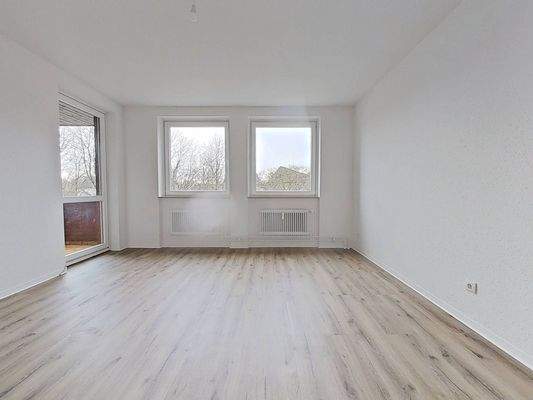 Ansicht I: Wohn- und Esszimmer