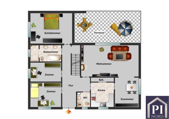 Wohnen auf einer Ebene