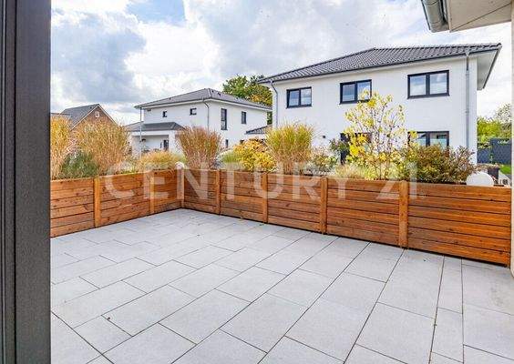 West-Terrasse - Zugang über den Wohnbereich und die Küche