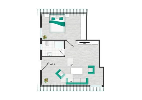 Grundriss MFH Wieck WE3
