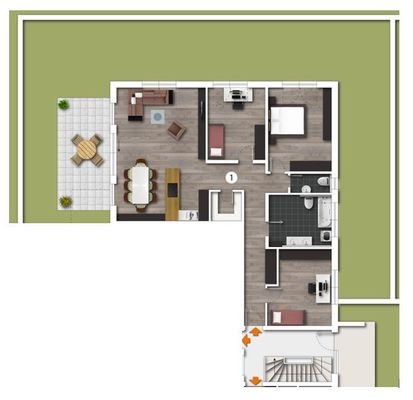 Grundriss Whg. 1