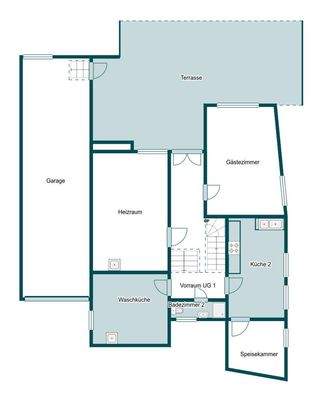 Grundriss Skizze 1. UG