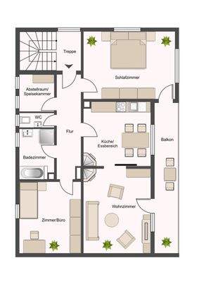 Grundriss Obergeschoss Altbau