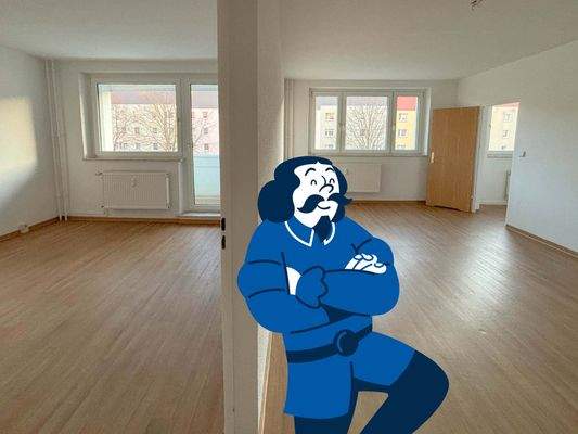 Wohnzimmer und Schlafzimmer