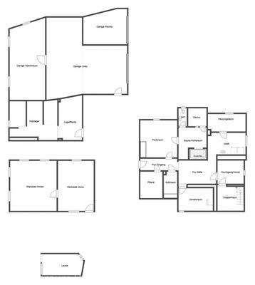 Grundriss KG und Nebengebäude