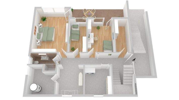 Visualisierung Grundriss Erdgeschoss