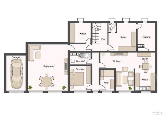 Grundriss Keller/Einliegerwohnung