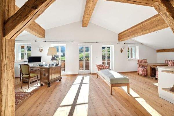 Der oberste Wohnbereich im Dachgeschoss 