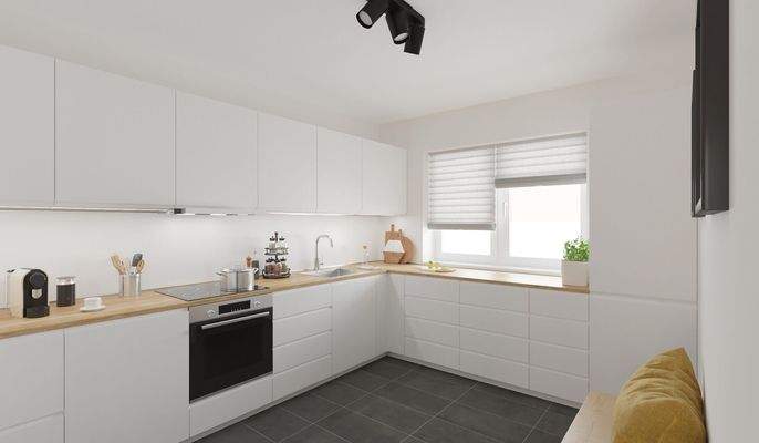 Visualisierung der Küche im Einfamilienhaus