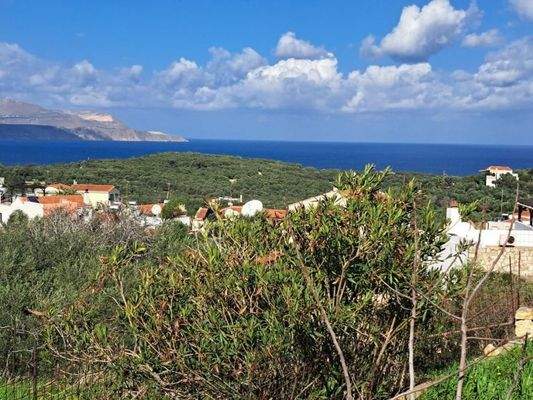 Kreta: Freistehendes Haus mit Meerblick in Plaka zu verkaufen