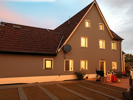 Abendfoto mit Gemüsebeet