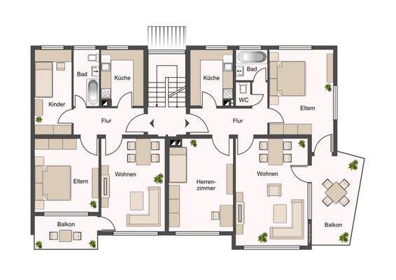 Grundriss Hochparterre