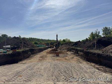 Die künftige Wohngebietsstrasse