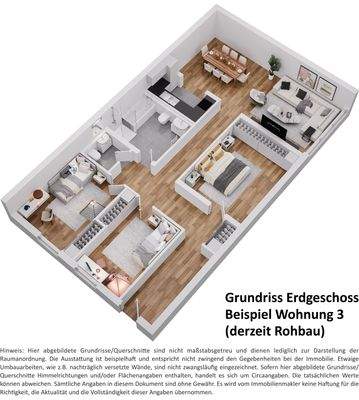 Grundriss Erdgeschoss Wohnung 3