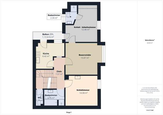 Grundriss 1. Obergeschoss