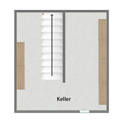 Grundriss Kellergeschoss (nicht maßstabsgetreu)