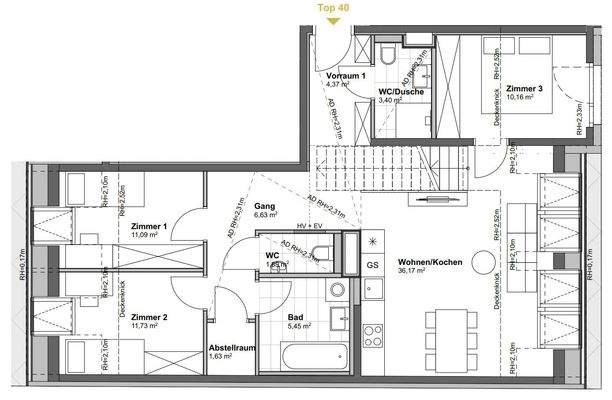 4-Zimmer Penthouse Top 40