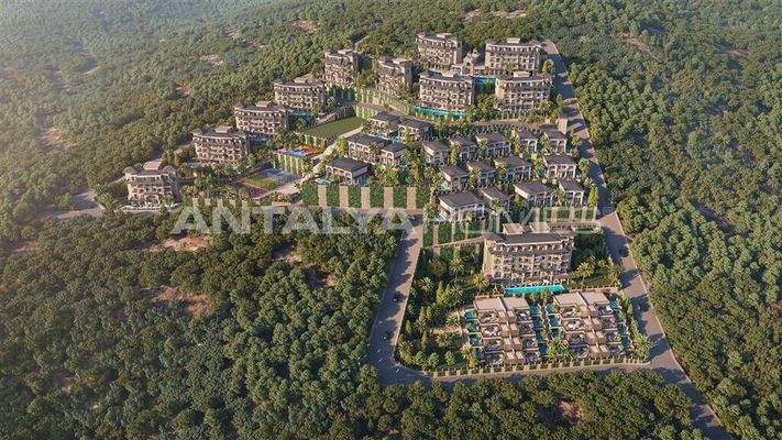 Sea View Apartments in a Luxury Complex in Kargicak Alanya