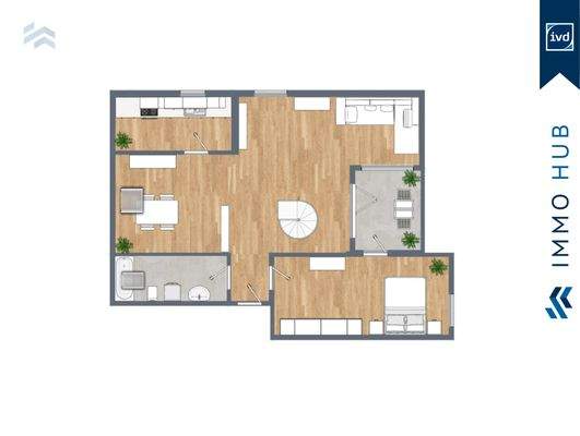 Grundriss untere Etage