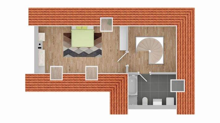 Grundriss obere Etage