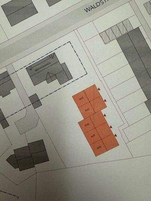 Reihenhäuser Genehmigung auf Grundstück