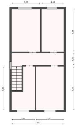 Obergeschoss bemaßt