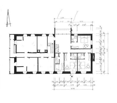 Grundriss Obergeschoss Hotel