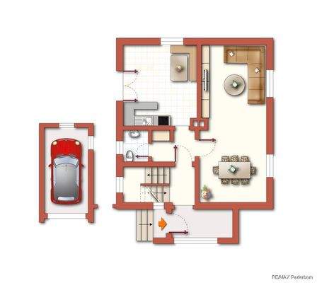 Grundriss Erdgeschoss, Bruchstr. 2