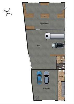 Grundriss Lagerhalle