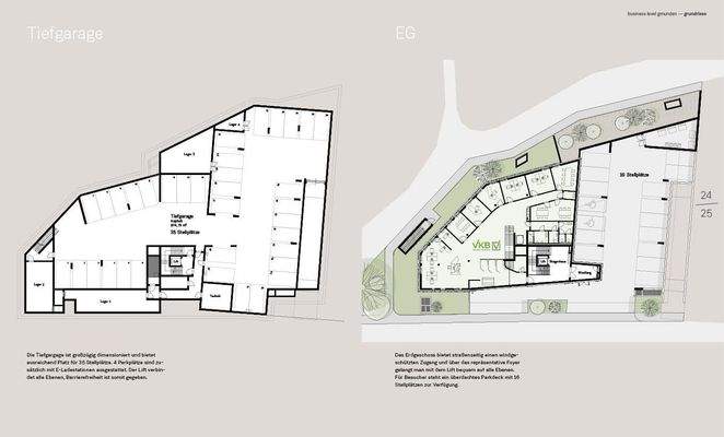 Tiefgarage und EG