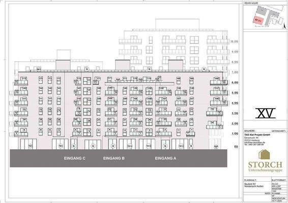 Baufeld XV Nordausrichtung