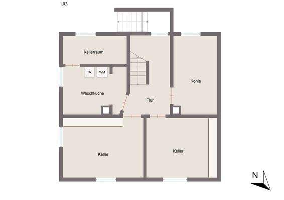 Grundriss aufbereitet Keller