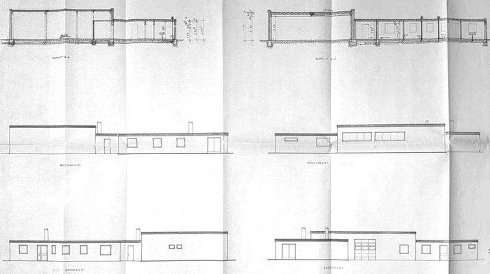 Ansichten/Schnitte Haus&Halle