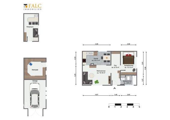 Grundriss Erdgeschoss & Nebengelass
