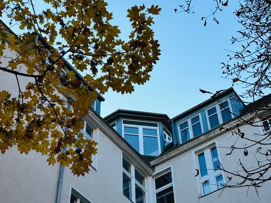 Blick auf die Wohnung vom Hinterhof