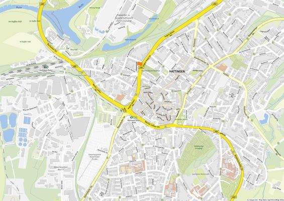 Lage der Immobilie in Hattingen