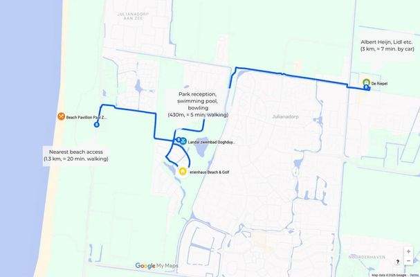 Weg zum Strand und ins Dorf