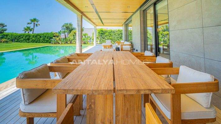 Modern House with Wide Sea Views in a Beach Complex in Yalıkavak