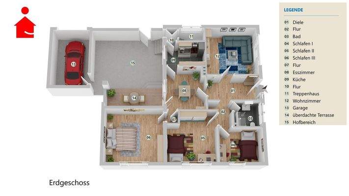 Grundrissvisualisierung, EG