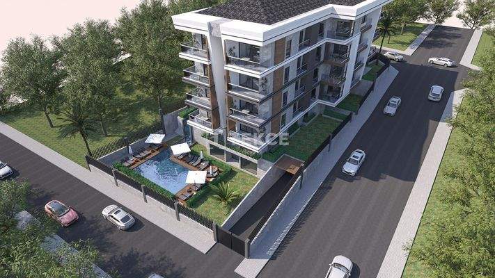 Sea View Flat in a New Complex with Pool in Kuşadası