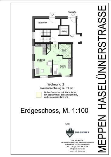 Erstbezug - Wohnen im NeustÃ¤dter Hof - Neubau - Zweizimmer Single Wohnung im EG