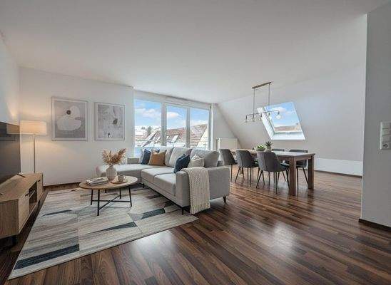 Wohn und Essbereich Digitales Staging