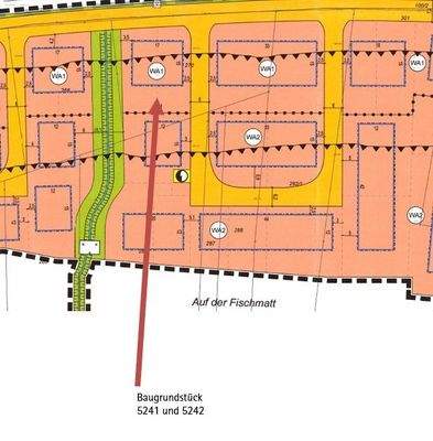 Ausschnitt Bebauungsplan 