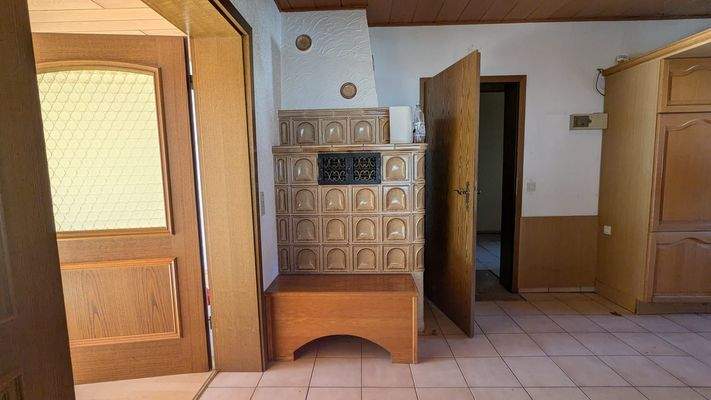 Kaminofen im Essbereich - EG