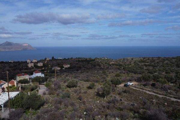 Kreta, Kokkino Chorio: Weitläufiges Gelände mit spektakulärem Meerblick zu verkaufen