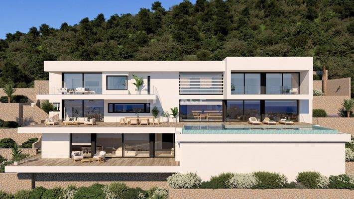 Luxury Villa with Sea View Near Beach in Alicante