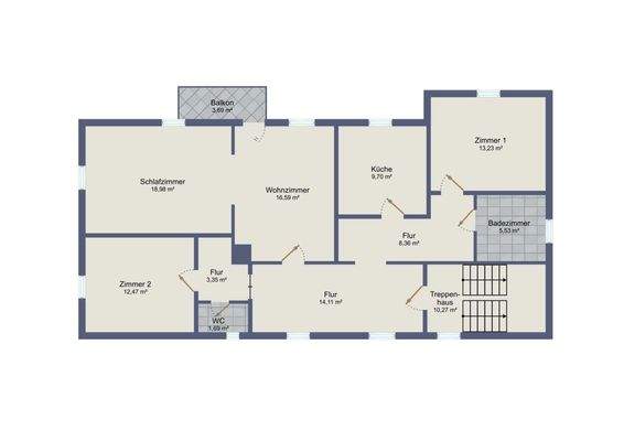 Grundriss 2 Obergeschoss