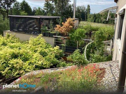 Flachdach mit Grilllounge