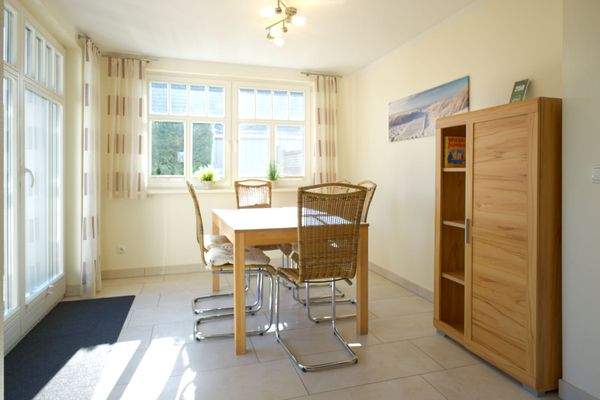 Essbereich in der Veranda