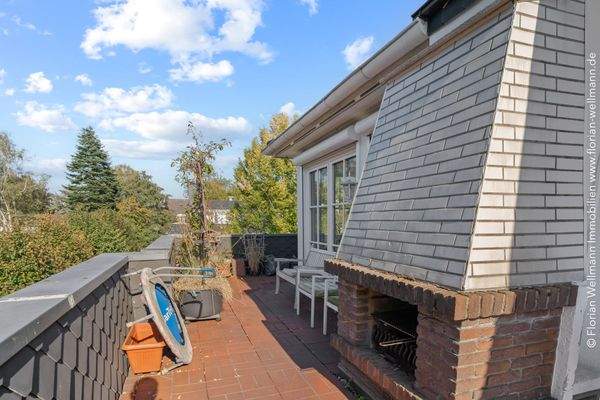 Dreiseiten-Dachterrasse